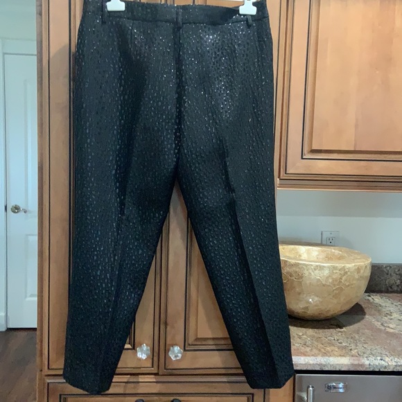 PerSe black pants w shimmery pattern size 14 - Picture 6 of 6
